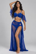 Crystal-Beaded Sheer Dance Set