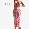 Floral High-Slit Maxi Dress