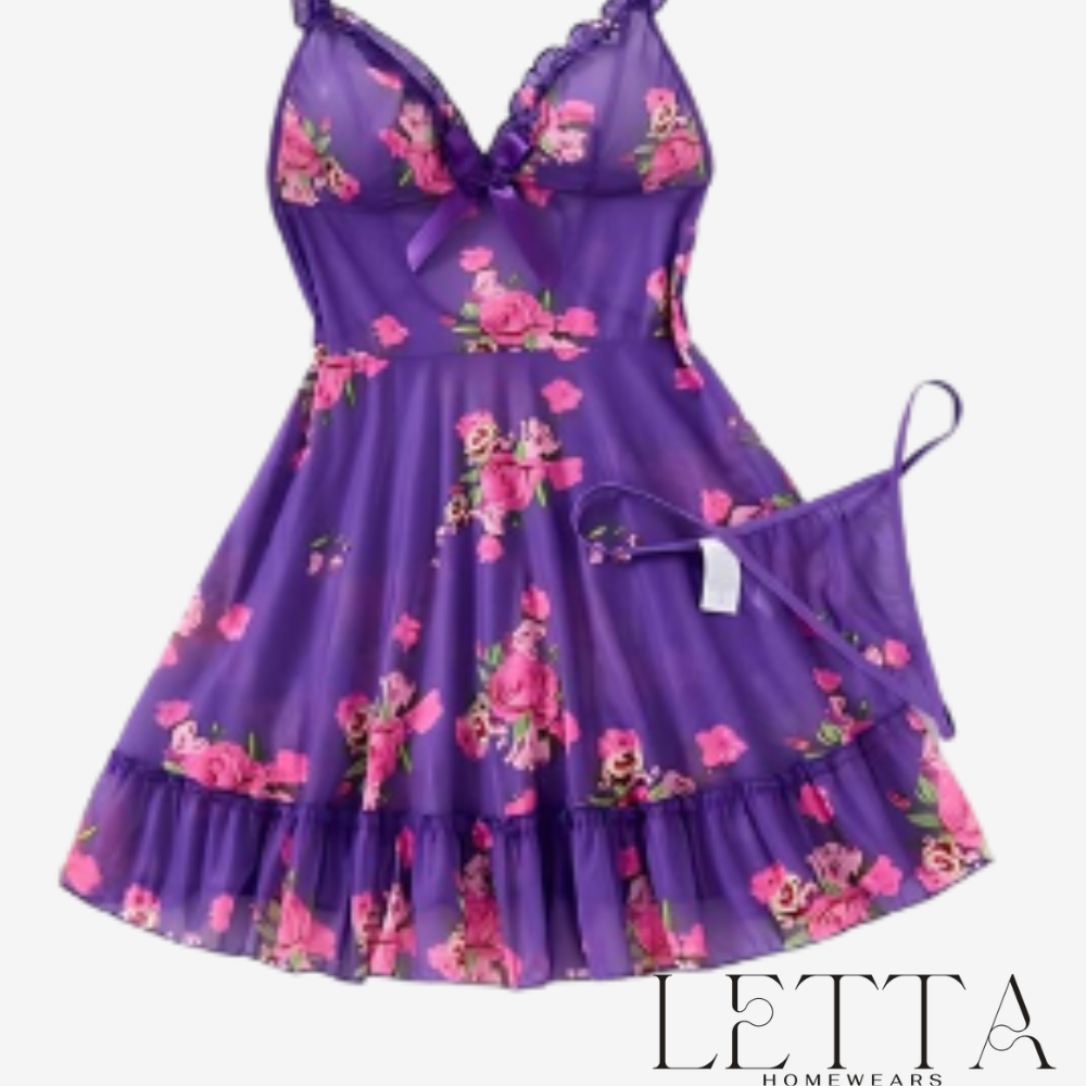 Floral Mesh Chemise