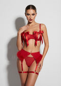 Feather Garter Lingerie Set