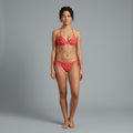 Red floral tie-side bikini