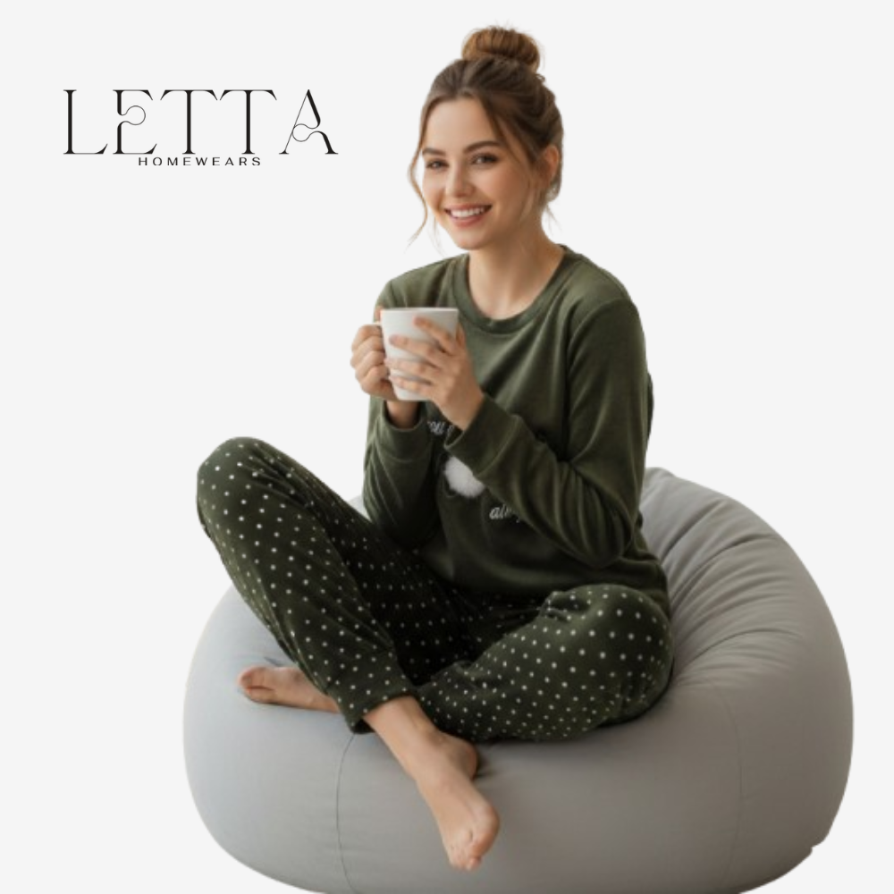 Olive Forest Heidi Velvet Pajama Set