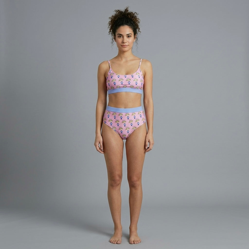 character print bikini