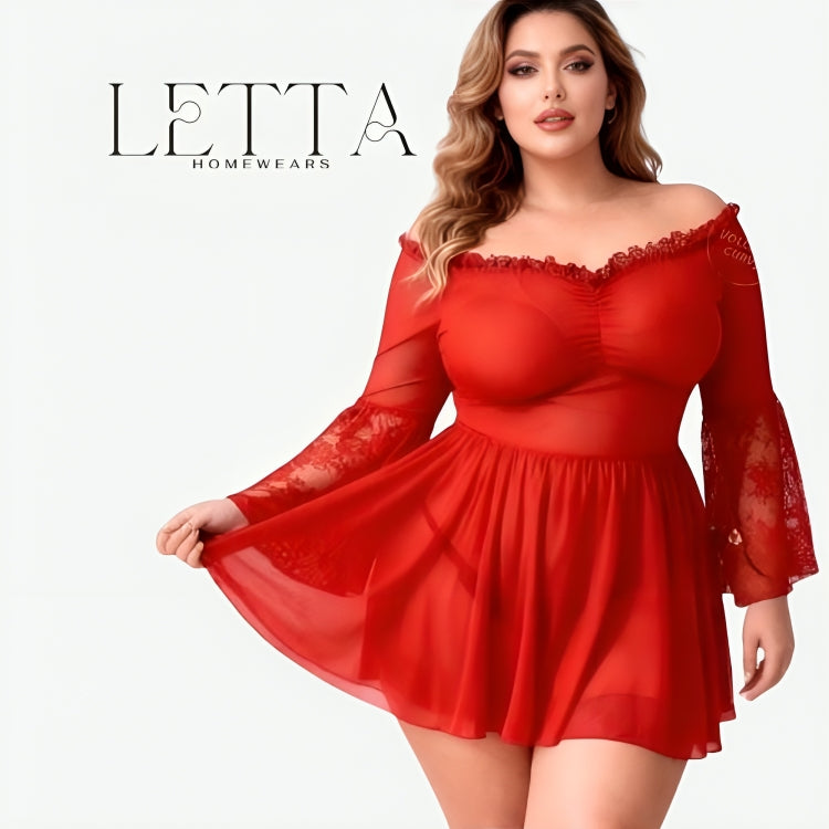Romantic Off-Shoulder Lingerie