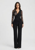 Midnight Asymmetric Lace Wrap