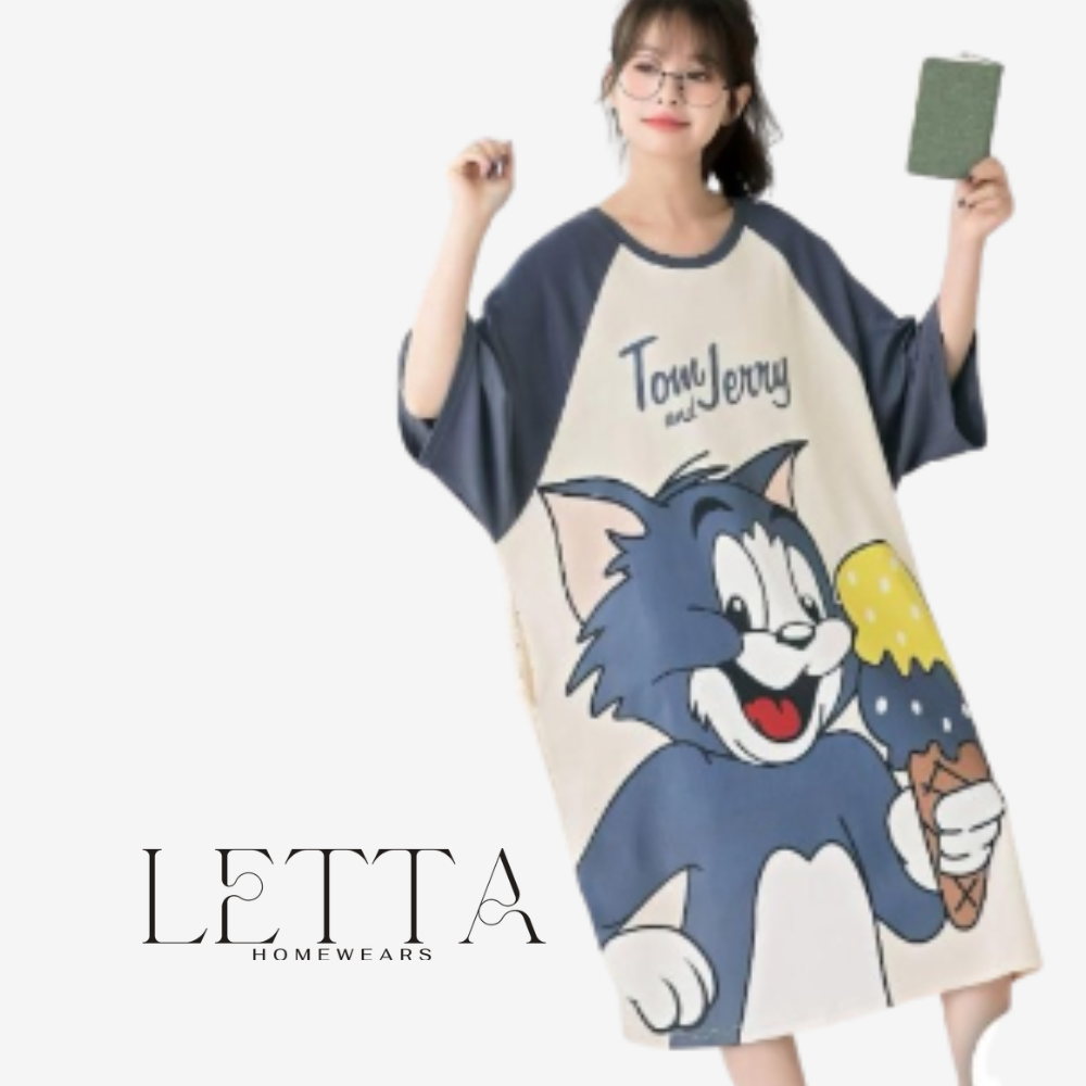 Oversized Character Print Nightshirt