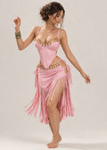 Coin-Trimmed Fringe Belly Dance Set