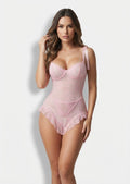 Blush Lace Ruffled Teddy