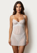 Lace-Trim Underwire Babydoll