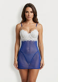 Lace Chain-Accent Chemise Set