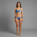 Denim-print tie-side bikini