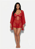 Lace-Up Corset Chemise