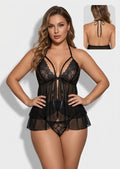 Passionate Red Lace Tiered Babydoll Set