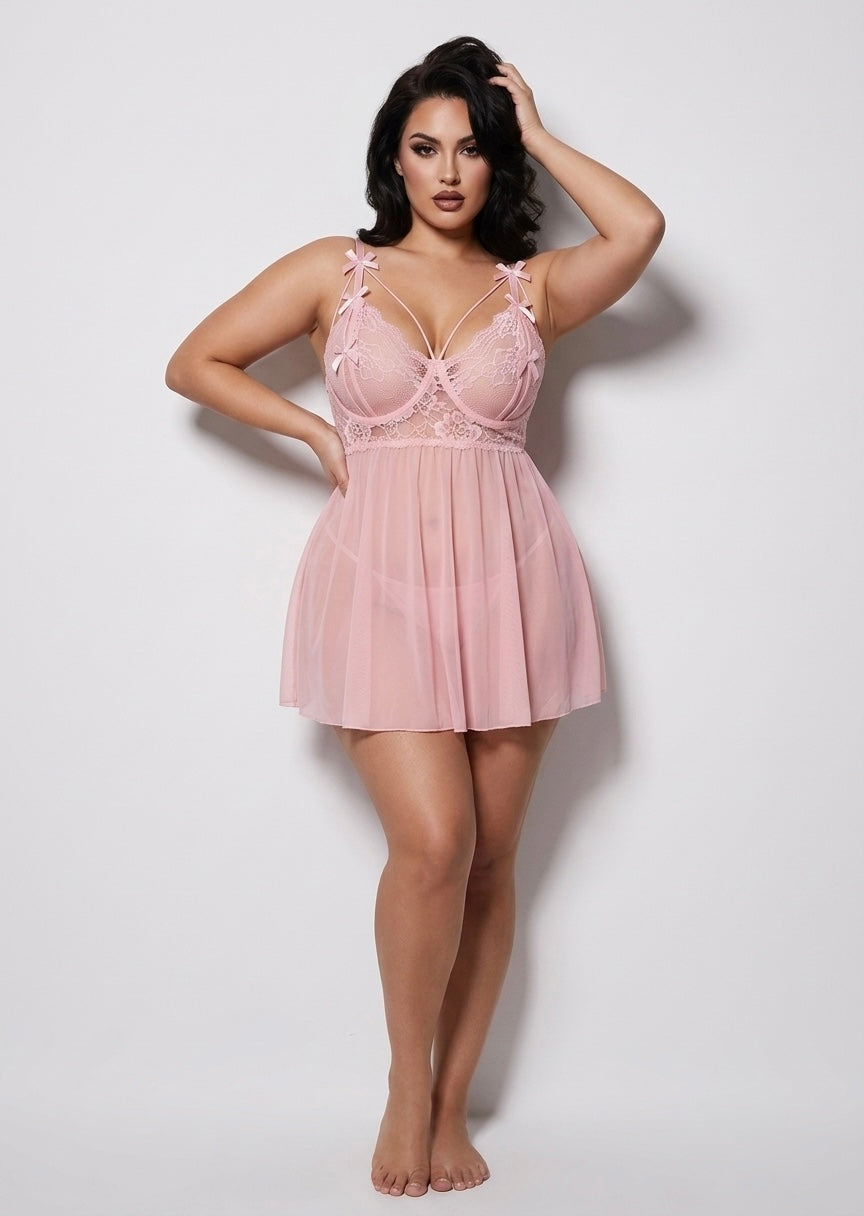 Lace Babydoll Lingerie Set