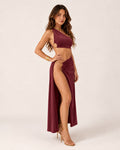 One-Shoulder Chain Maxi Set