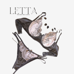 Elegant Embroidered Lace Lingerie Set