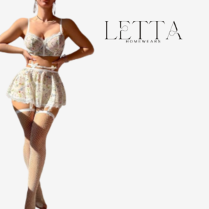 Dreamy Floral Lace & Mesh Lingerie Set