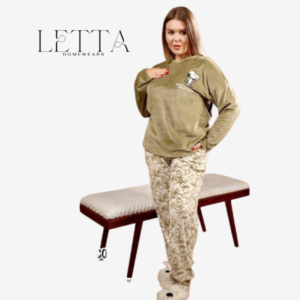 Premium Embroidered Heidi Velvet Pajama Set