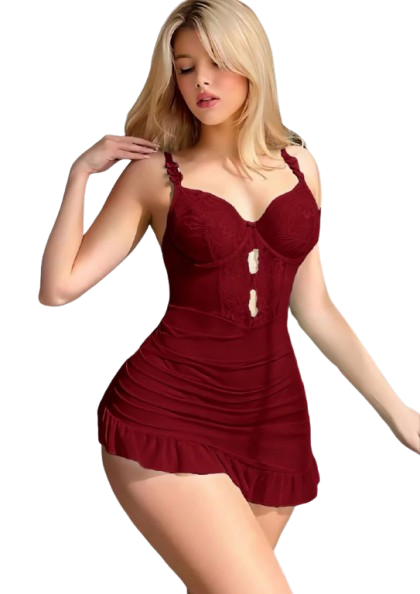 Fluffy Lace Babydoll - Image 4