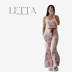 Blush Ribbon Coquette Pajama Set