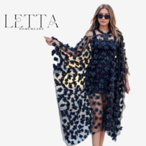 Tropical Floral Tulle Babydoll Chemise