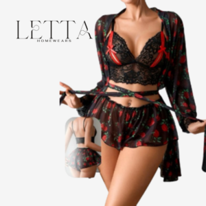 Midnight Rose Lingerie Set